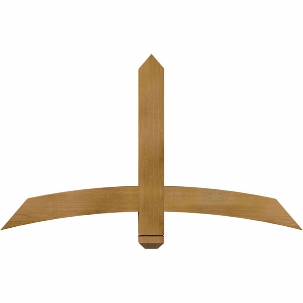 Ekena Millwork Bellingham Rough Sawn Timber Gable Bracket, Western Red Cedar, 48"W x 28"H x 4"D x 4"F, 14/12 Pitch GBW048X28X0404BEL00RWR - main